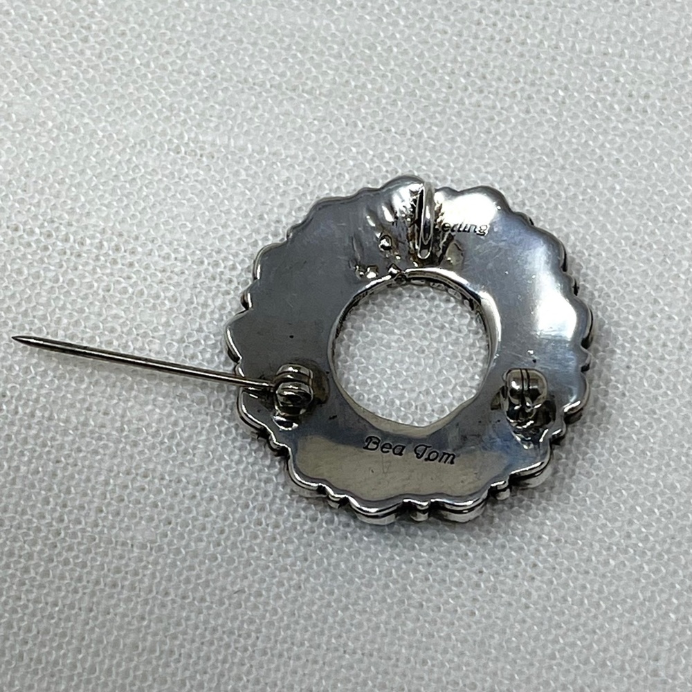 Bea Tom Navajo Vintage Multi-Stone Pin/Brooch/Pen… - image 4